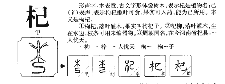 杞字字源