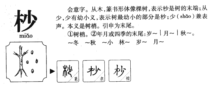 杪字字源