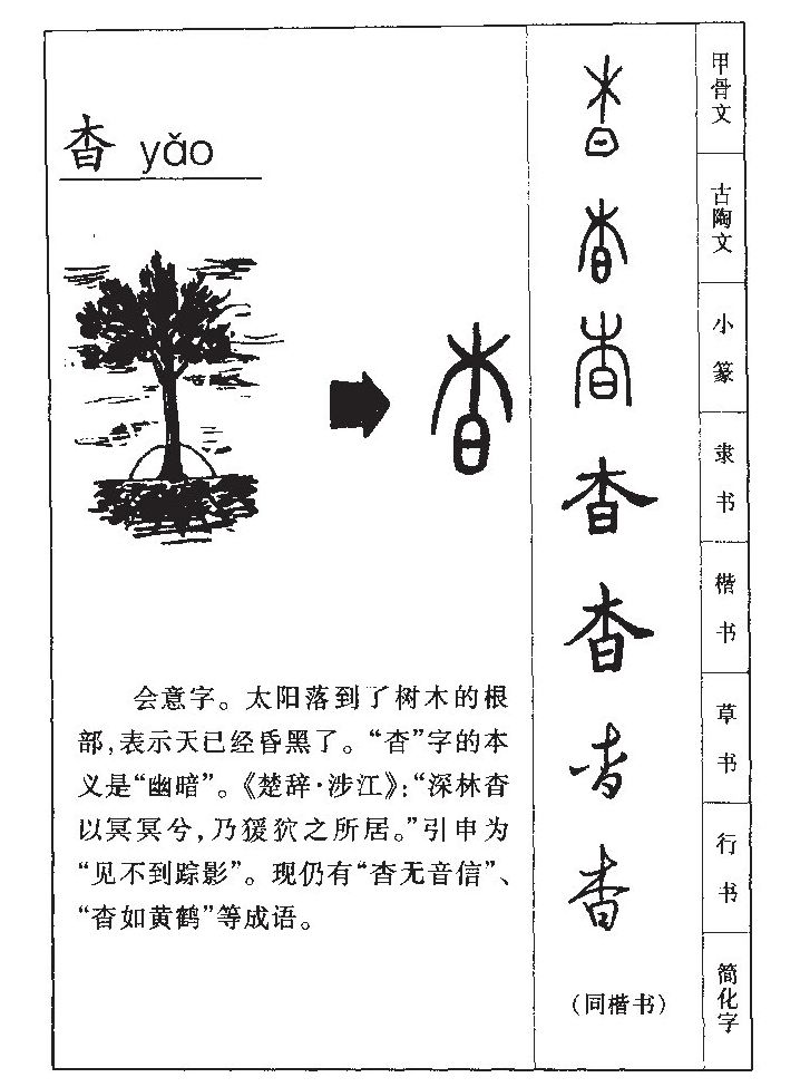 杳字字源