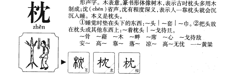 枕字字源