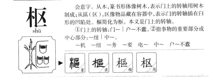枢字字源