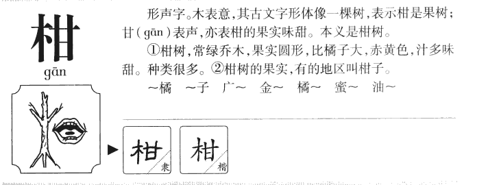 柑字字源