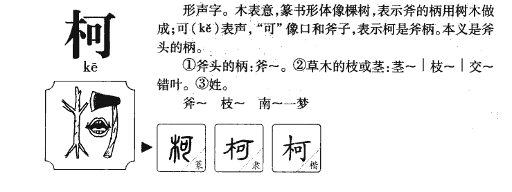 柯字字源