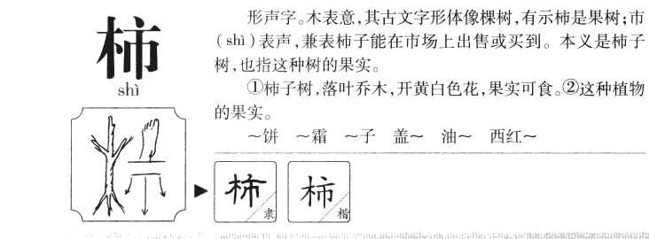 柿字字源