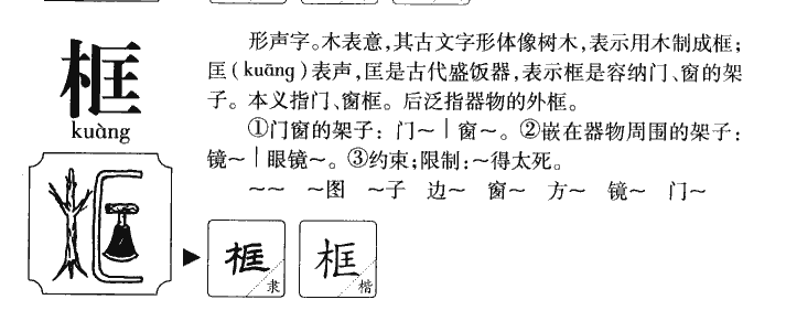 框字字源