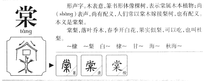 棠字字源