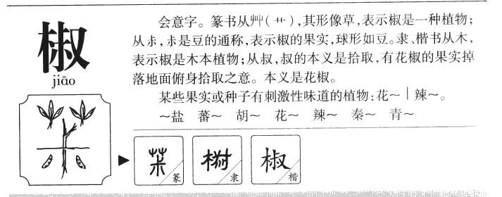 椒字字源
