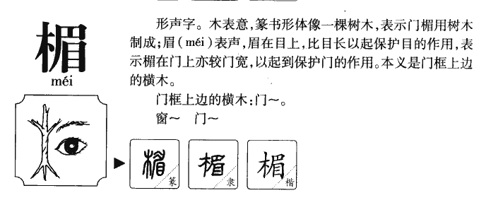 楣字字源