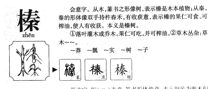 榛字字源