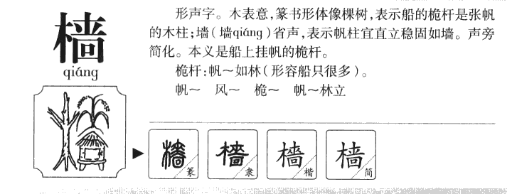 樯字字源