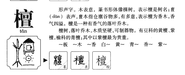 檀字字源