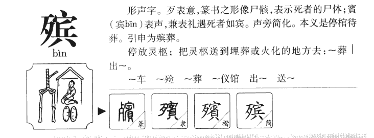 殡字字源