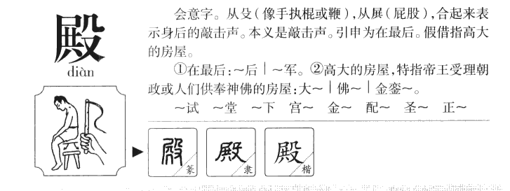 殿字字源