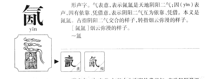 氤字字源