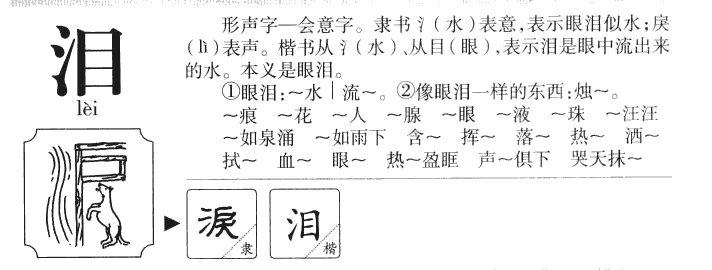 泪字字源