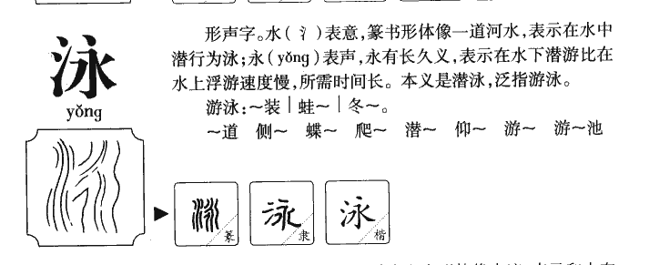 泳字字源