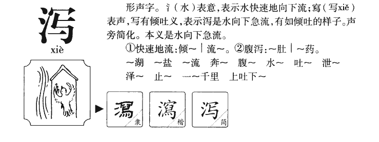 泻字字源