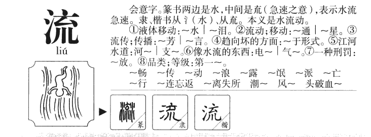 流字字源