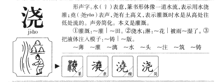 浇字字源