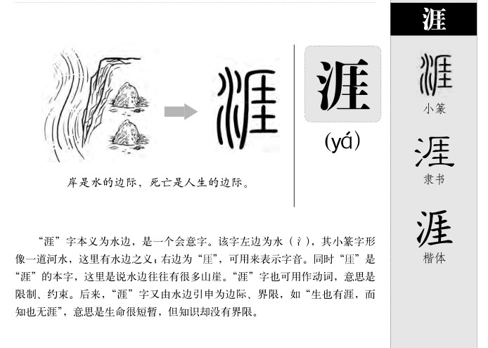 涯字字源