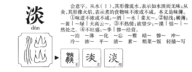 淡字字源