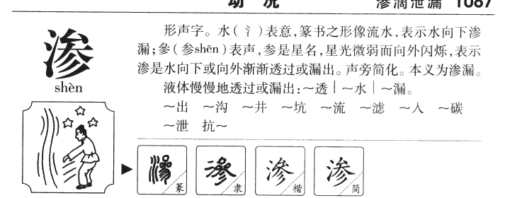 渗字字源