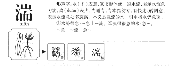 湍字字源