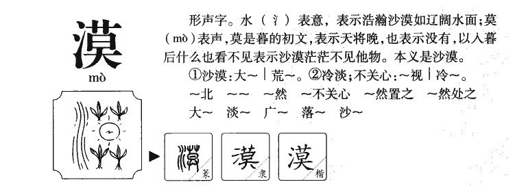 漠字字源
