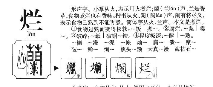 烂字字源