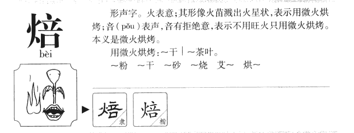 焙字字源