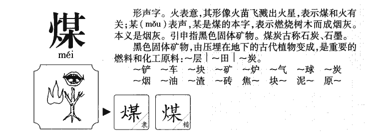 煤字字源