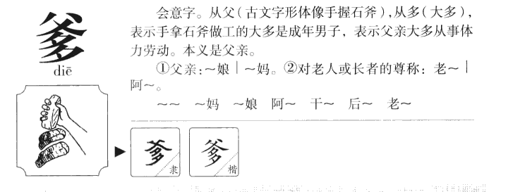 爹字字源