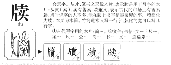 牍字字源