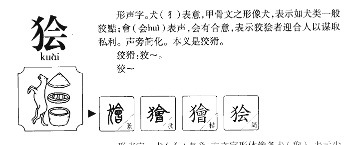 狯字字源