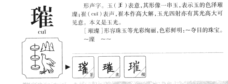 璀字字源