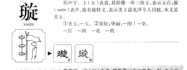 璇字字源