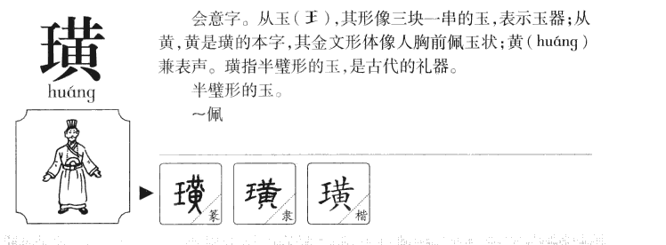 璜字字源