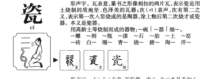 瓷字字源