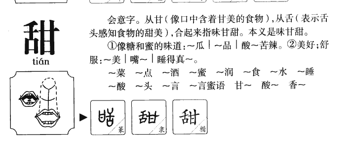 甜字字源