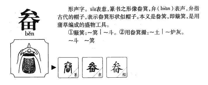 畚字字源