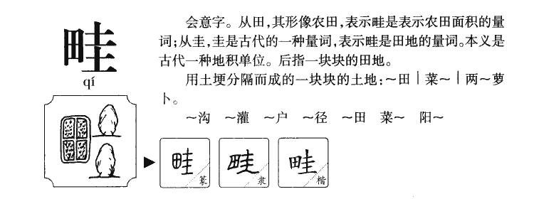 畦字字源