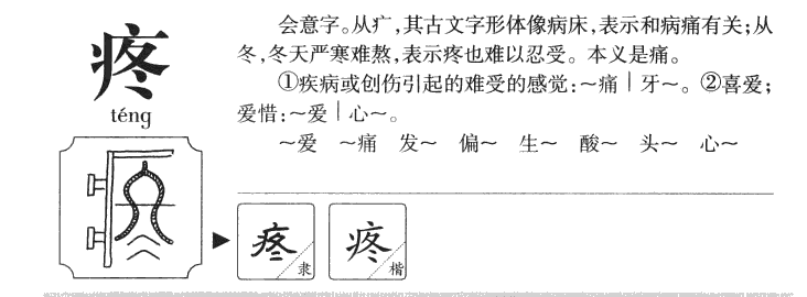 疼字字源