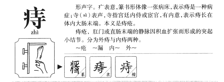 痔字字源