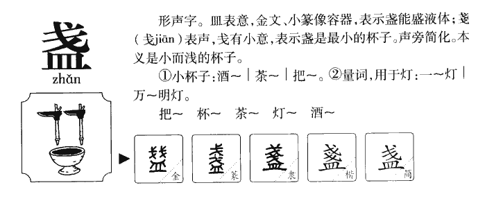 盏字字源