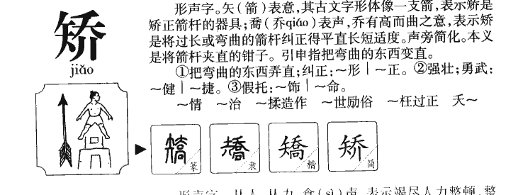 矫字字源