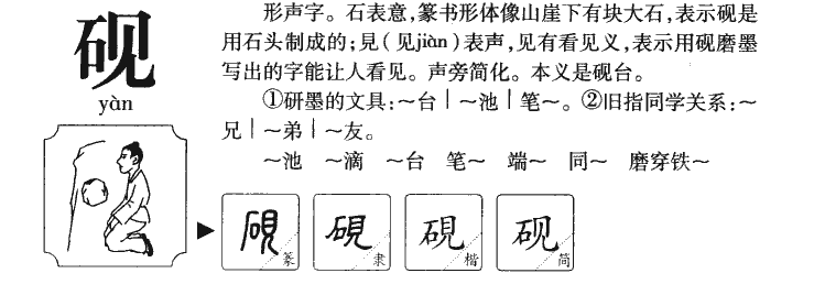 砚字字源