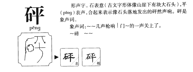 砰字字源