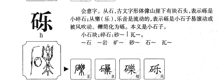 砾字字源