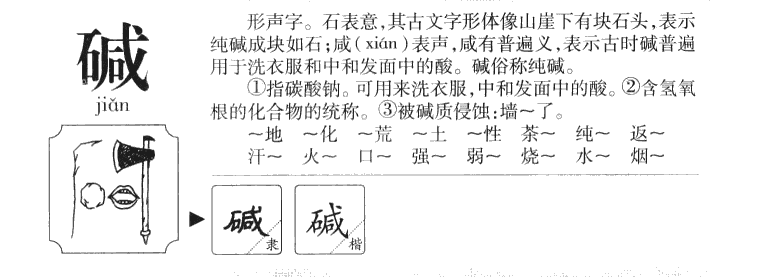 碱字字源