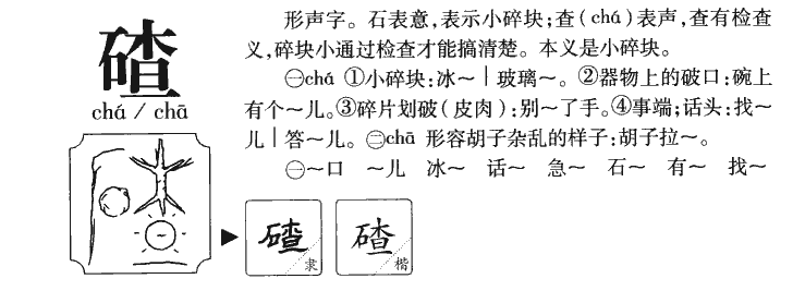 碴字字源